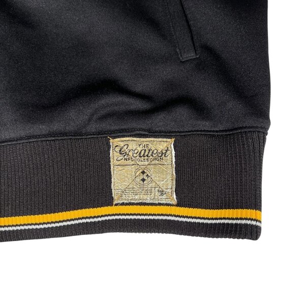 Vintage Reebok Mens Black Pittsburgh Steelers NFL Full Zip Jacket Size Medium - Picture 11 of 16